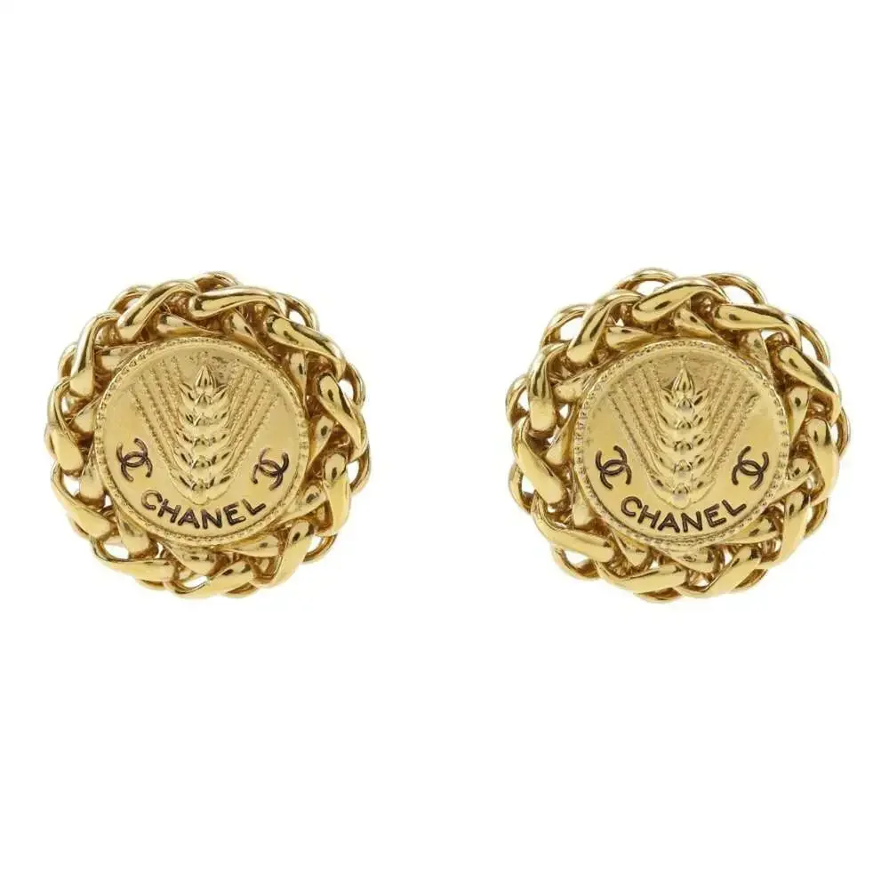 CHANEL Authentic Gold Earrings